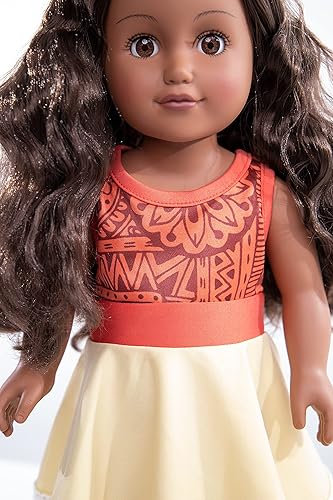 Miniatura 2 de Little Adventures Vestido de muñeca de princesa Twirl (Isla) Muñeca no incluida Lavable a máquina para juegos de simulación y ropa de muñeca de