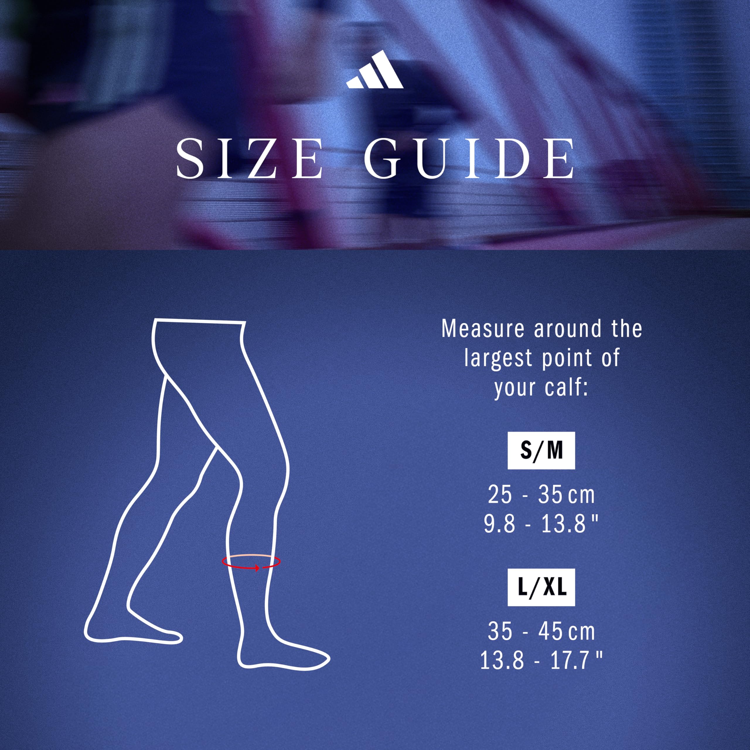 adidas Climacool kompresyjne bandaże na łydki, królewski błękit, rozmiar L/XL