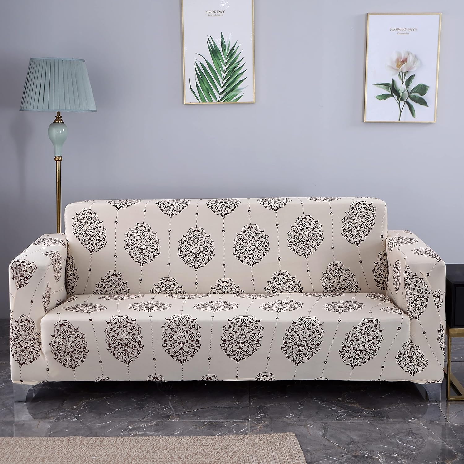 House of Quirk Universal Triple Seater Sofa Cover Big Elasticity Cover