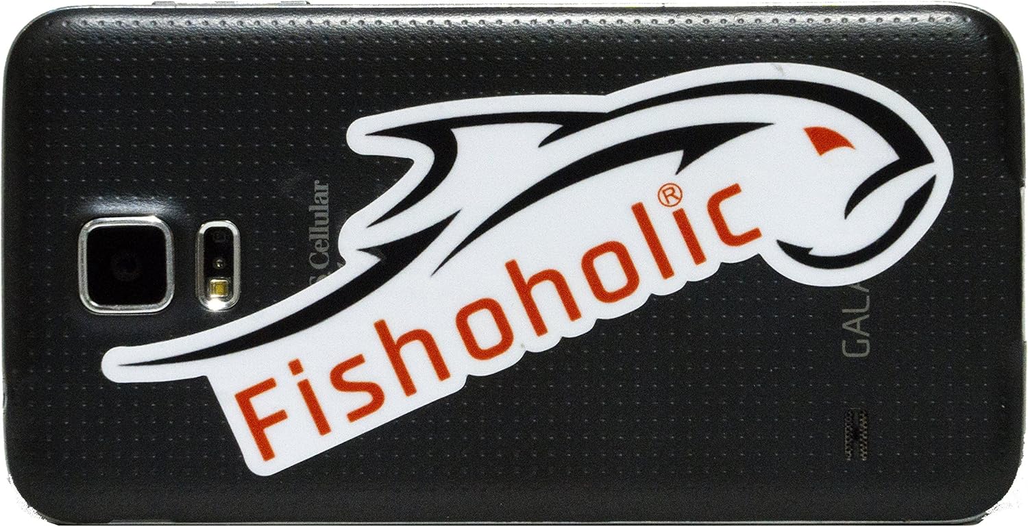 Fishoholic Waterproof Fish Decal Sticker - 3 Stickers Total. Great Fishing Gift to Put on Window Bumper Boat Truck Car Coffee Mug for Fishaholic Fisherman Boat Letters (3-WhtRED-11x5) - Image 2