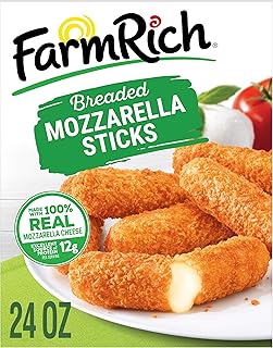 Farm Rich Breaded Mozzarella Cheese Sticks, Frozen, 24 Ounces