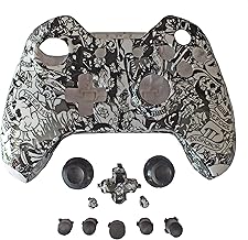 Greenzone - Carcasa de repuesto para mando de Xbox One MK2, diseño de calavera de color blanco