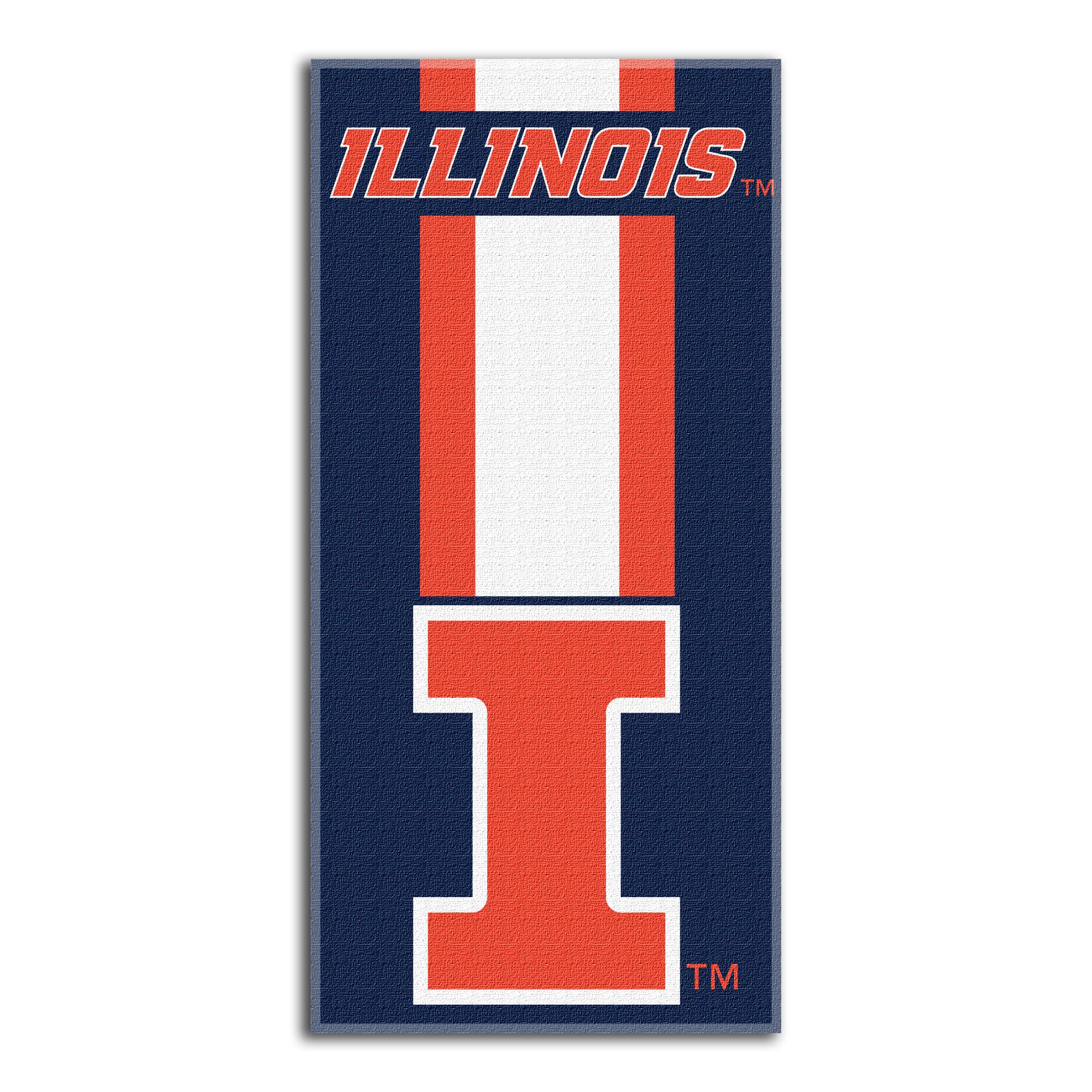 Northwest The Company NCAA Illinois Illini Beach Towel, 30" x 60", Zone Read