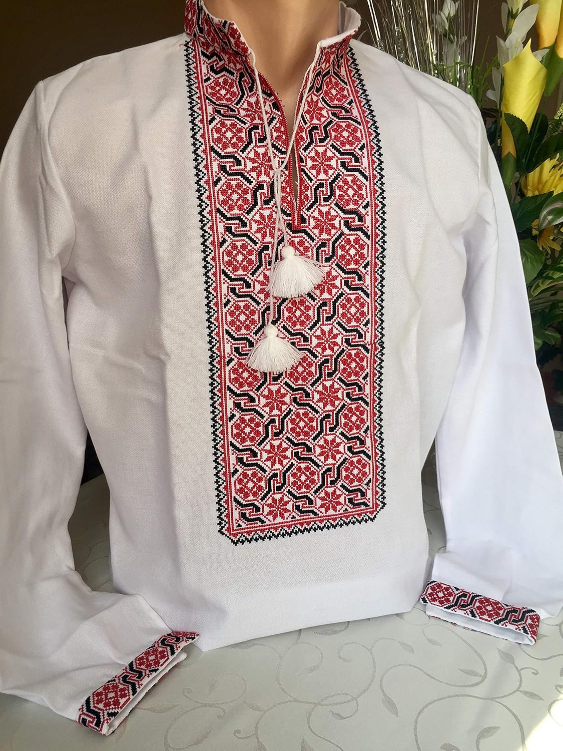 Ukrainian Embroidered Full Sleeve Shirt, Sorochka for Men, Ethnic New Traditional Patriotic