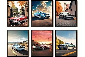 Timeless Muscle Car Decor: Classic Automotive Art for Boys and Men