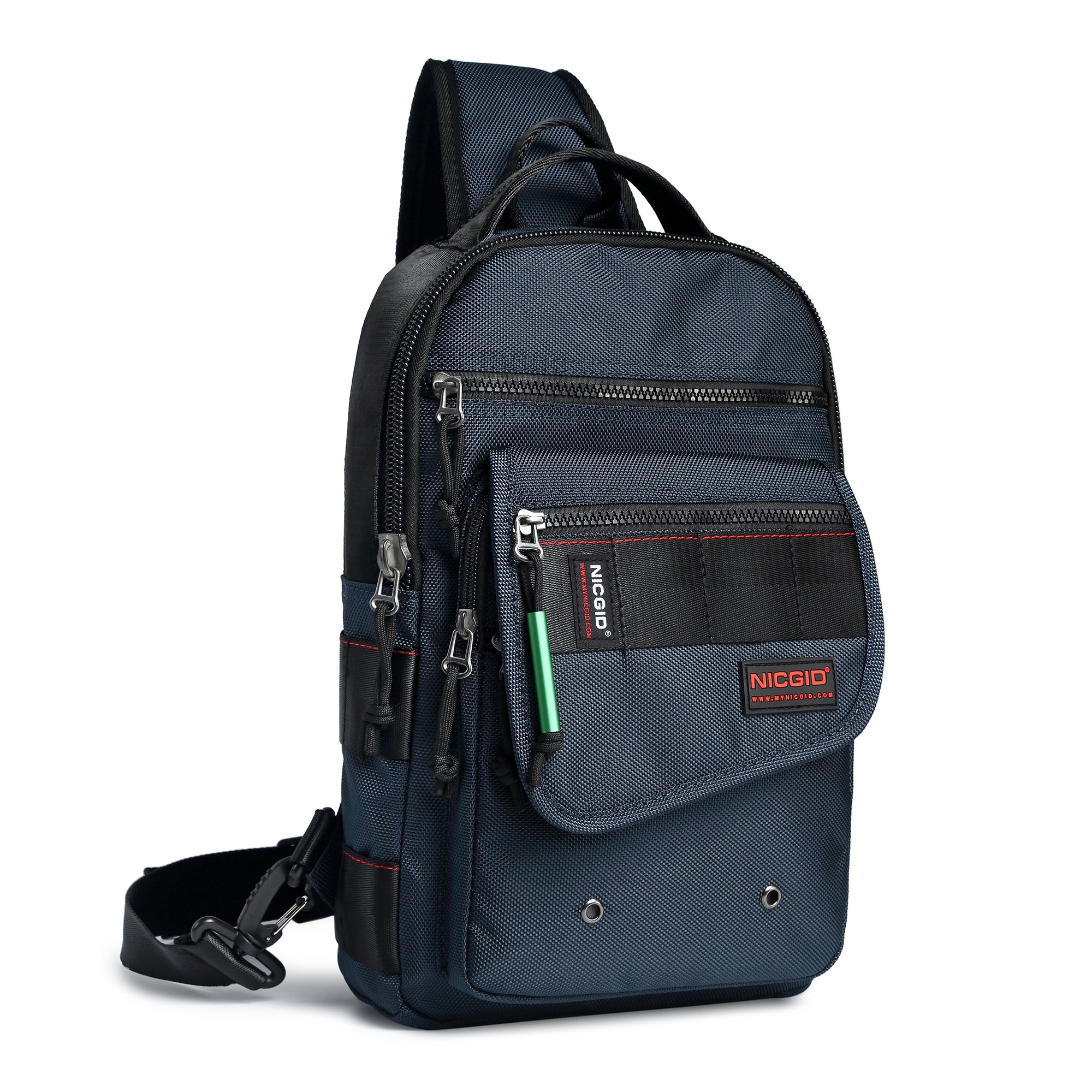 NICGID Sling Bags, Chest Shoulder Backpacks Crossbody Purse Outdoor Chest Bag Travel Backpack for Men Women