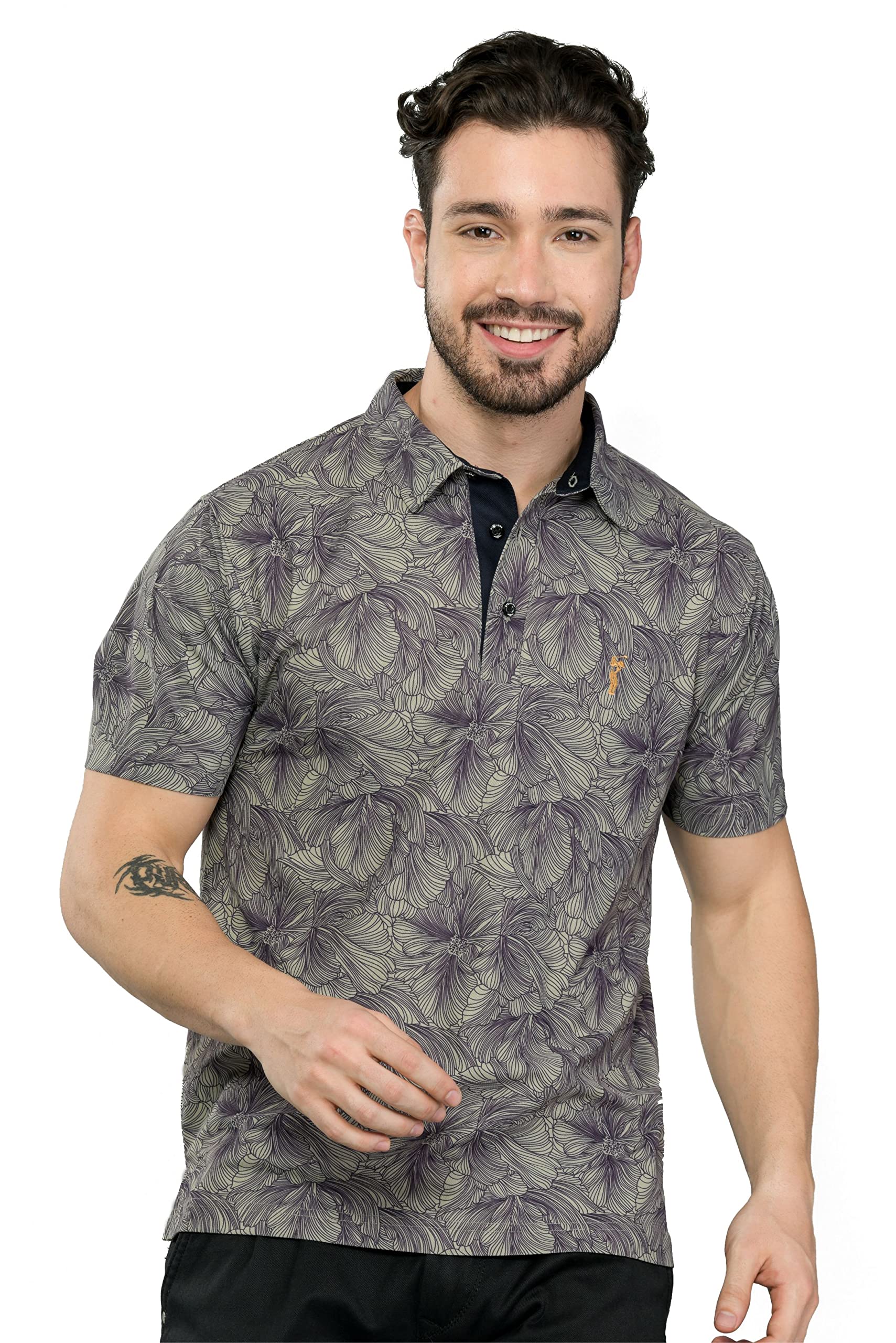 Men's Premium Printed Polo T-Shirt's |Feather Touch Feel |Regular Fit| Odour Resistant| Anti-Static| Wrinkle Free | Quick Dry | Stretchable | Lightweight | Sweat-Proof