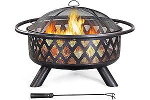Yaheetech Fire Pit: 36in Wood-Burning Outdoor Oasis
