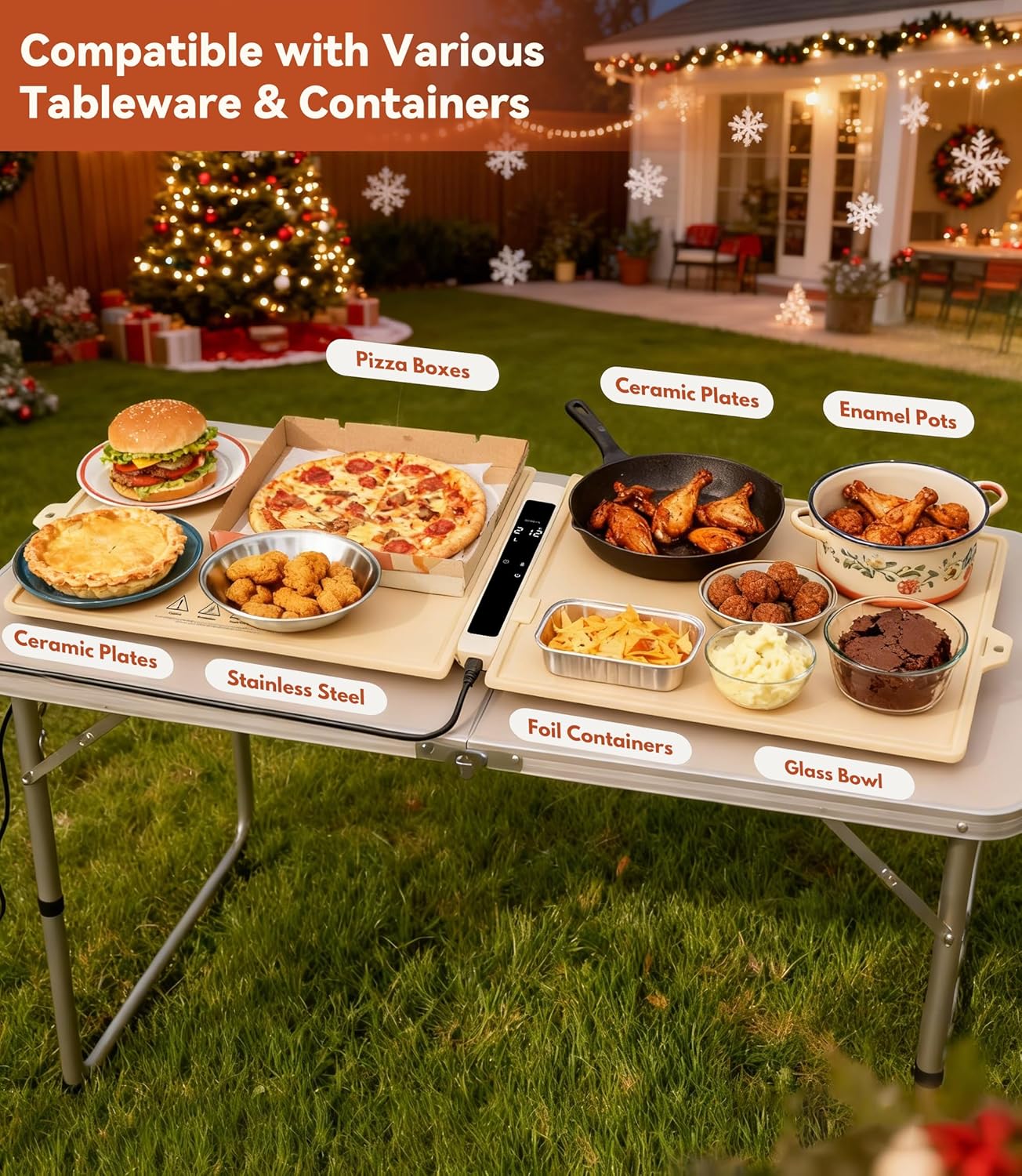 Warming Mat for Food Extra Large: 48"X16" Adjustable Silicone Food Warming Mat Heating Pad Food Warming Pad for Kitchen Counter Warming Trays for Buffets Party Hot Plates for Countertop Gifts Family