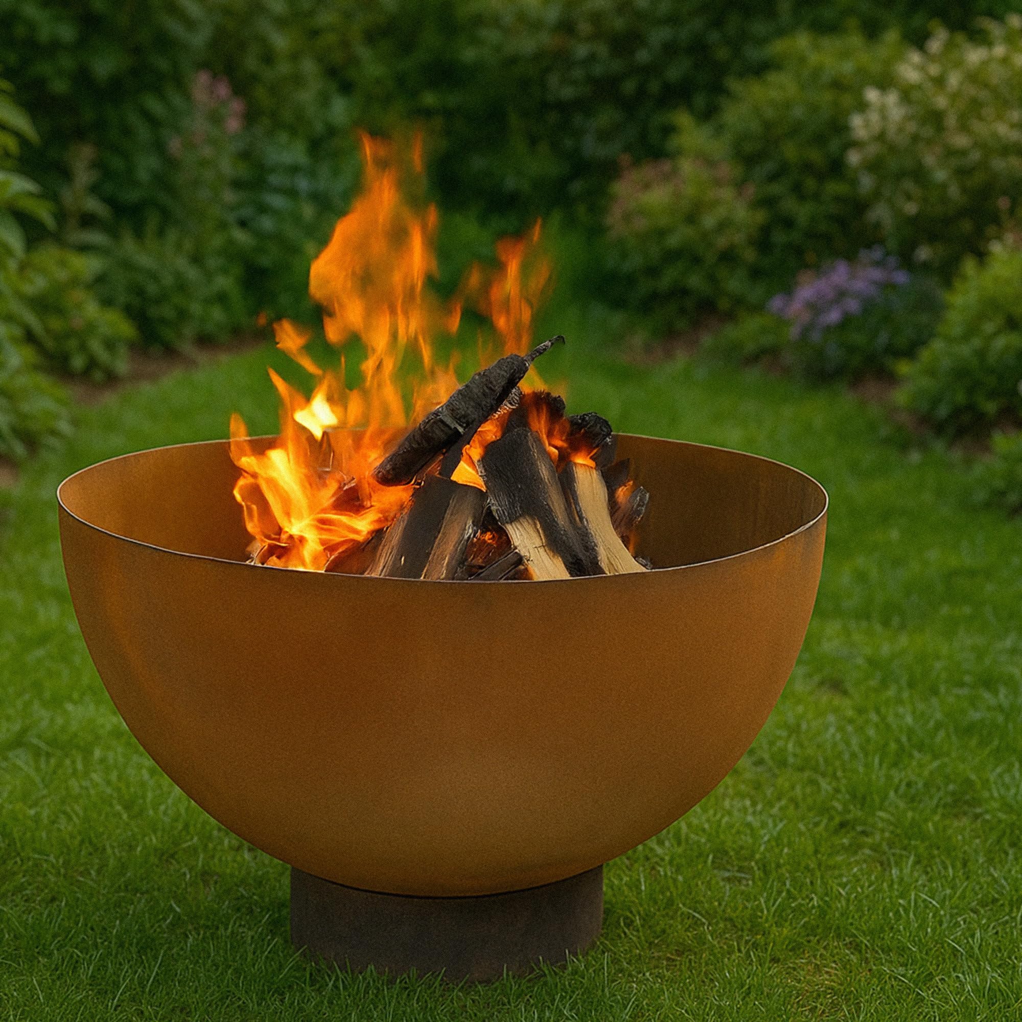 BBQ-Toro Braciere con barbecue, Ø 60 cm, effetto ruggine, braciere per giardino, giardino Fire Pit, Fire Bowl