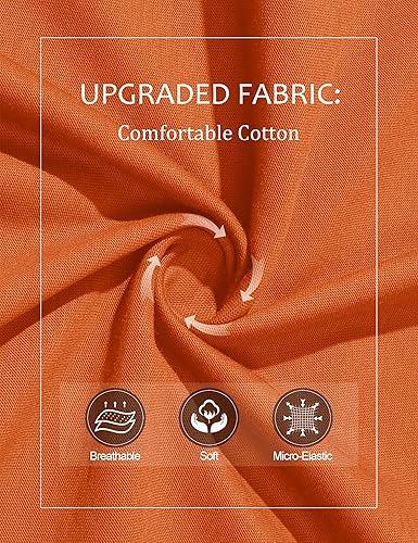 Miniatura 5 de MAGCOMSEN Camisetas de manga larga con cuello en V para mujer, básicas de algodón, camisetas casuales de ajuste clásico, suaves y transpirables