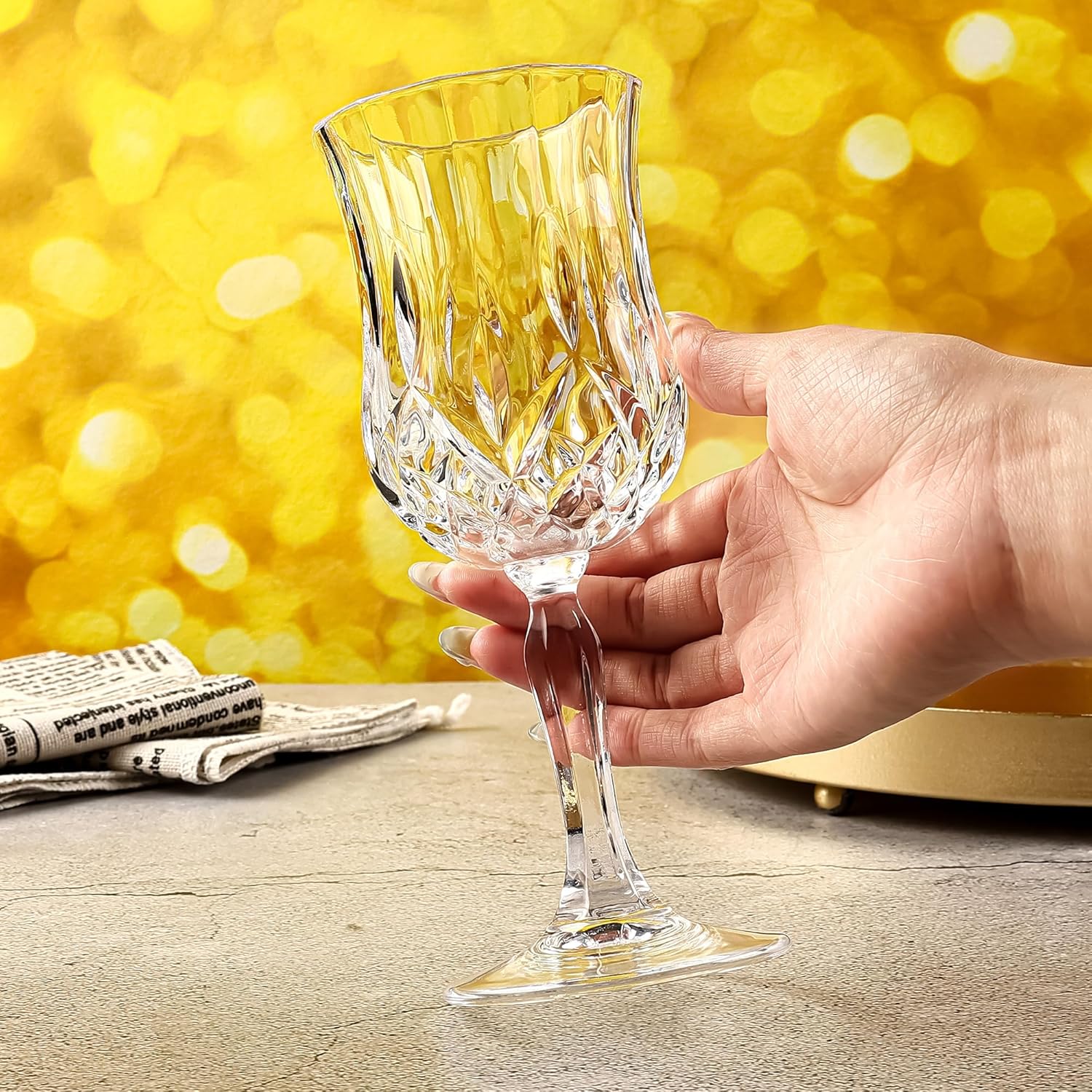 UMEIED 12 Pack 7.2oz Wine Glasses, Small Stemware for Red Wine, Port, Sherry, Dessert Wine, Crystal Clear Classic Glass Goblets Elegant Glassware for Restaurants, Bars, Home Use - Image 8