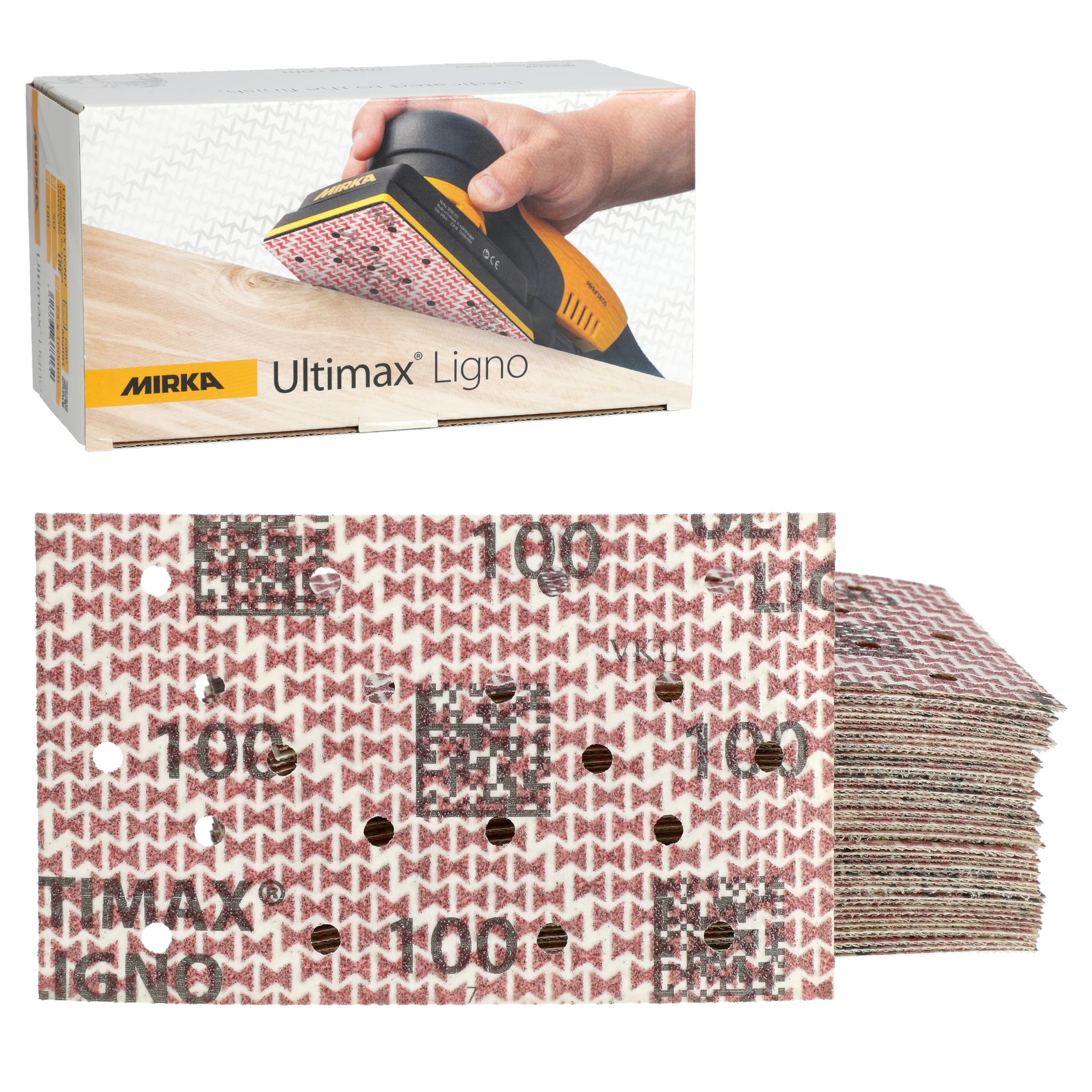 Mirka Ultimax Ligno Sanding Strips 81x133mm P100 50 Pieces Hook & Loop