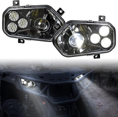 Miniatura 1 de SAUTVS Faros delanteros LED con ojo de ángel para deportista, luces delanteras LED con luces de haz alto y bajo para Polaris Sportsman 400 500 550