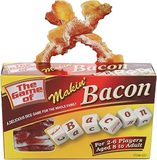 TDC Games Makin’ Bacon Dice Game for Game Night, Travel Games for Adults, Camping Games for Families, Funny Games, Adult Games for Parties, Games for Adults and Family, Fun Games for Family Game Night