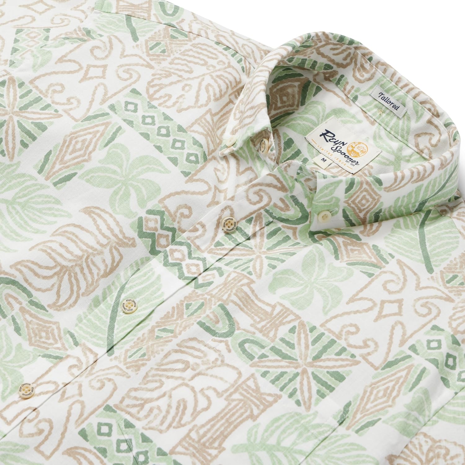 Reyn Spooner Men's Authentic Hawaiian Aloha Shirt - Tailored Button Front