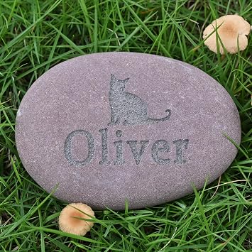 Cat Memorial Stone River Rock | Cat Lover Gift | Cat Memorial | Cat Headstone | Cat Keepsake | Cat Remembrance Gift | Bereavement Gift for Loss of Cat