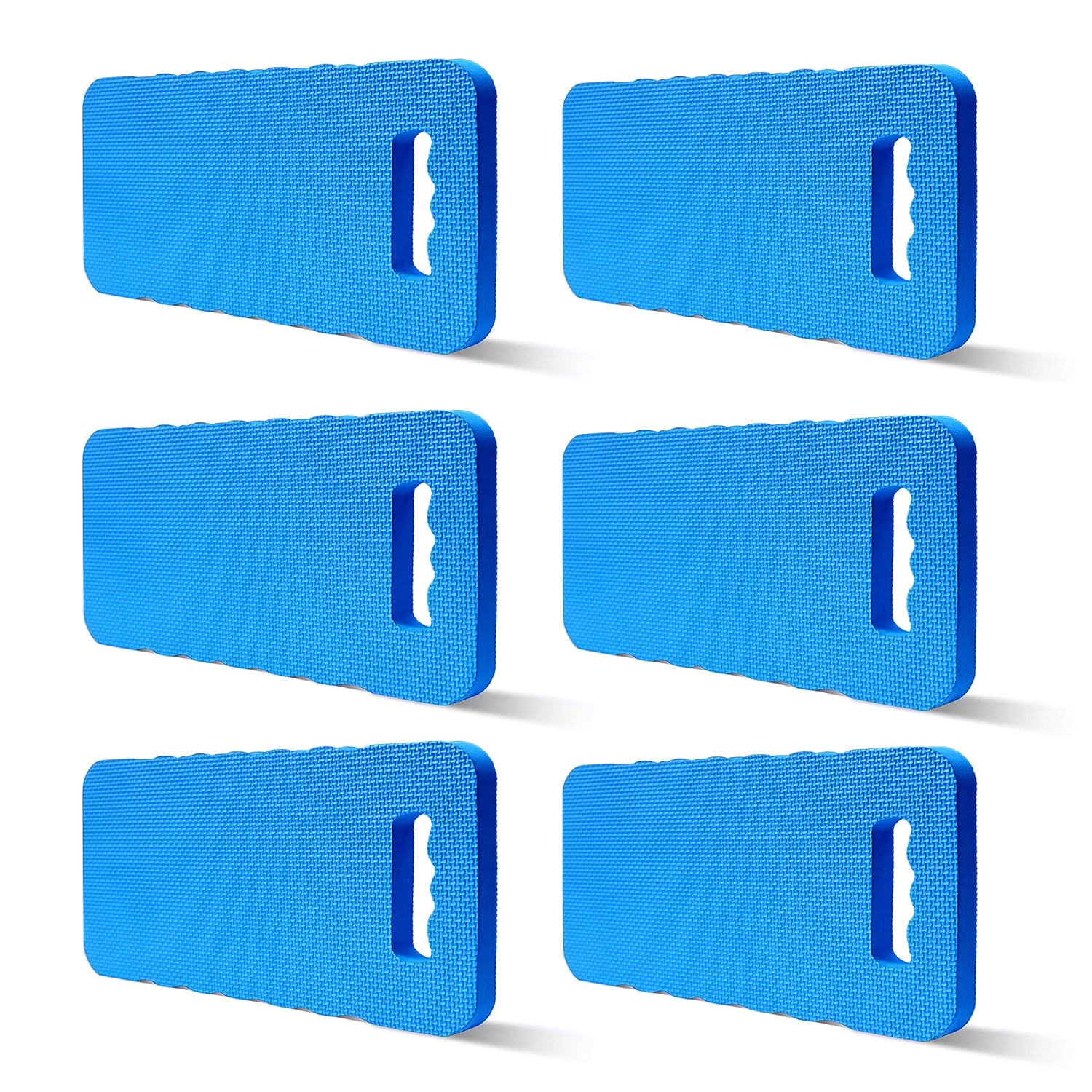 Gardzen 6-Pack Garden Kneeling Cushions - For Gardening, Baby Bath, Yoga, Pilates, Exercise, 16"x8"x1", Blue