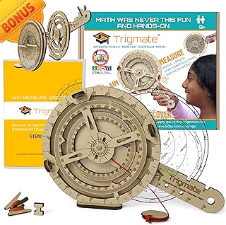 Trigmate 3-in-1 Interactive Math Engineering Toy, STEM Activities Game and Learning System for Ages 9 and Up Naturally Discover Learn Geometry Trigonometry Experiment Design in Everyday surroundings