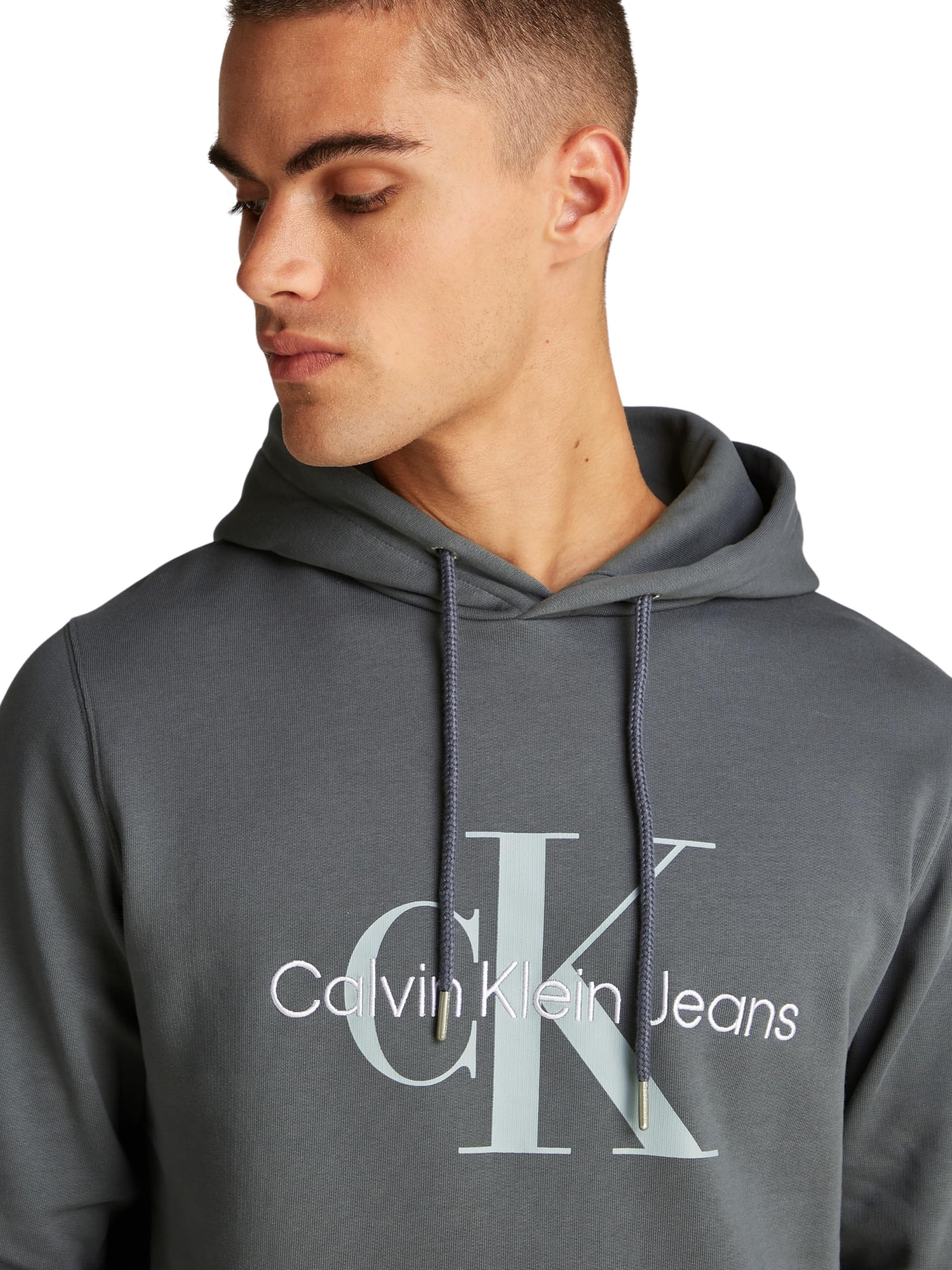 Calvin Klein Bluzy męskie, Szary (Endless Grey), 6XL duże rozmiary