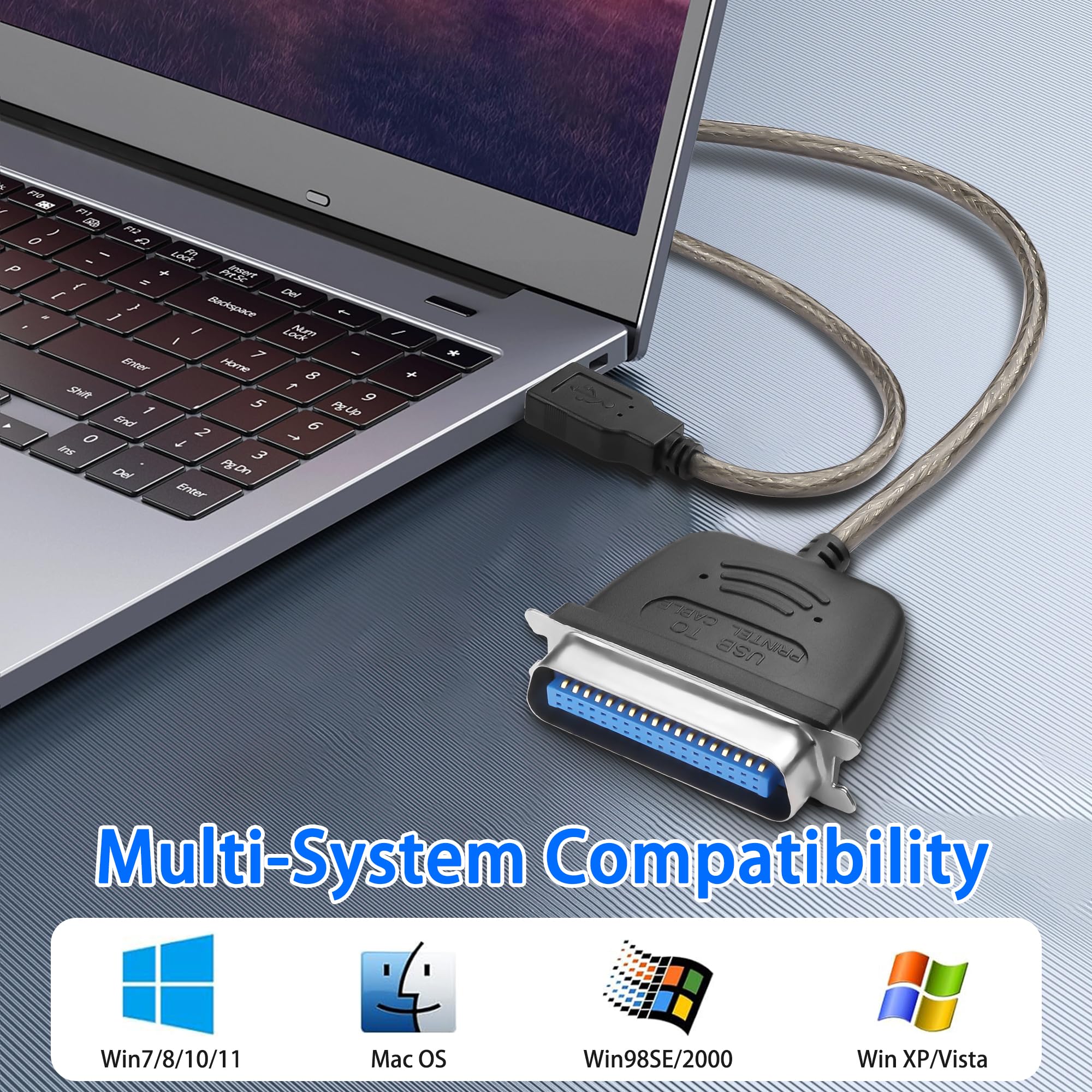 MEIRIYFA Adattatore parallelo da USB 2.0 a IEEE 1284 CN36, convertitore Centronics per vecchie stampanti