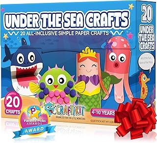 Craftikit® 20 Under The Sea Arts & Crafts Kits for Kids – Mermaid & Sea ...