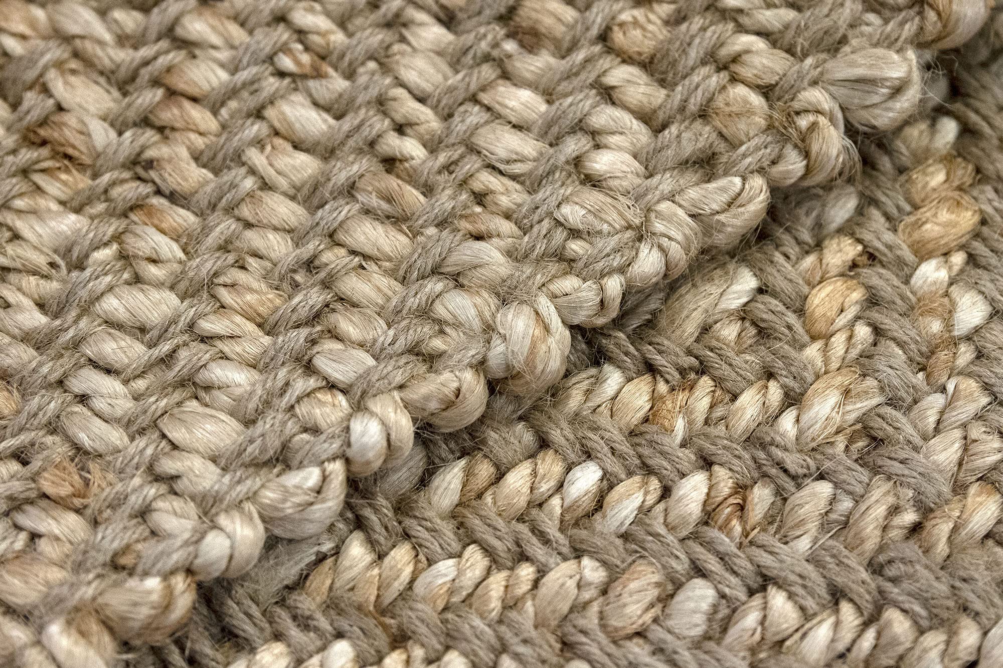 HAMID - Alfombra de Yute Alcázar, 100% Fibra de Yute Natural, Alfombra Suave, Tejida a Mano, Alfombra de Salón, Comedor, Dormitorio, Pasillos, Entrada - Natural, (150x80cm)