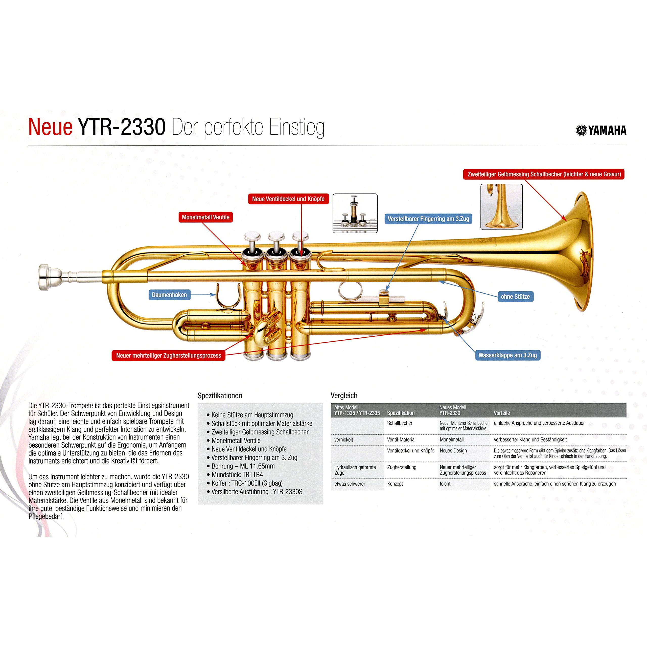 トランペット YAMAHA YTR-2330 YTR-2330 - Overview - Bb Trumpets - Trumpets - Brass