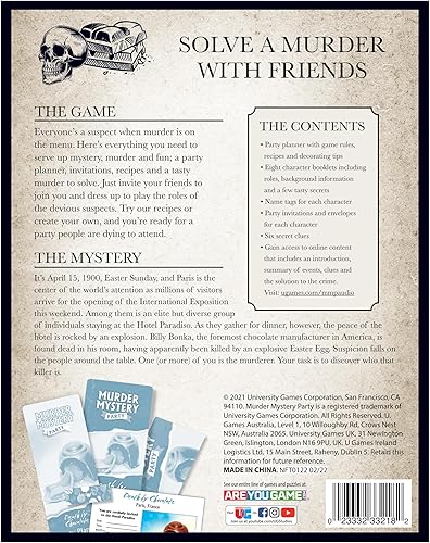 Miniatura 8 de Murder Mystery Party, Muerte por Chocolate, Un Juego de Asesinato Misterioso Decadente, para Edades 14+