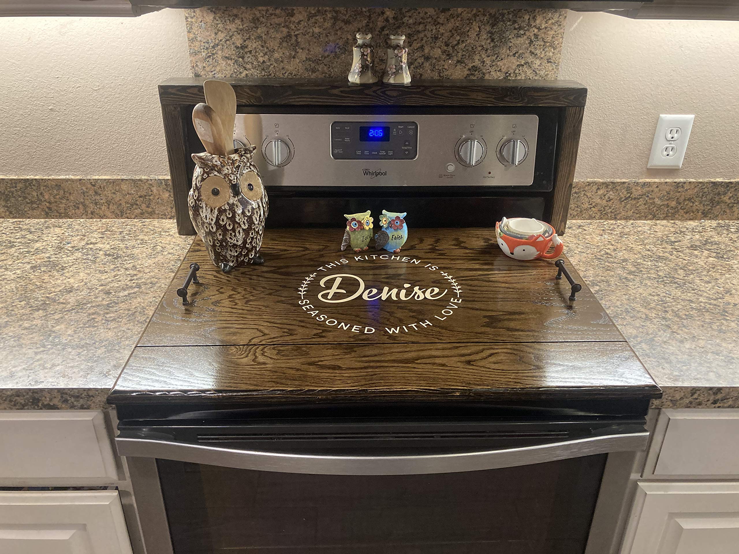 Buy Farmhouse Noodle Board Monogram Farmhouse Stove top Cover, Noodle