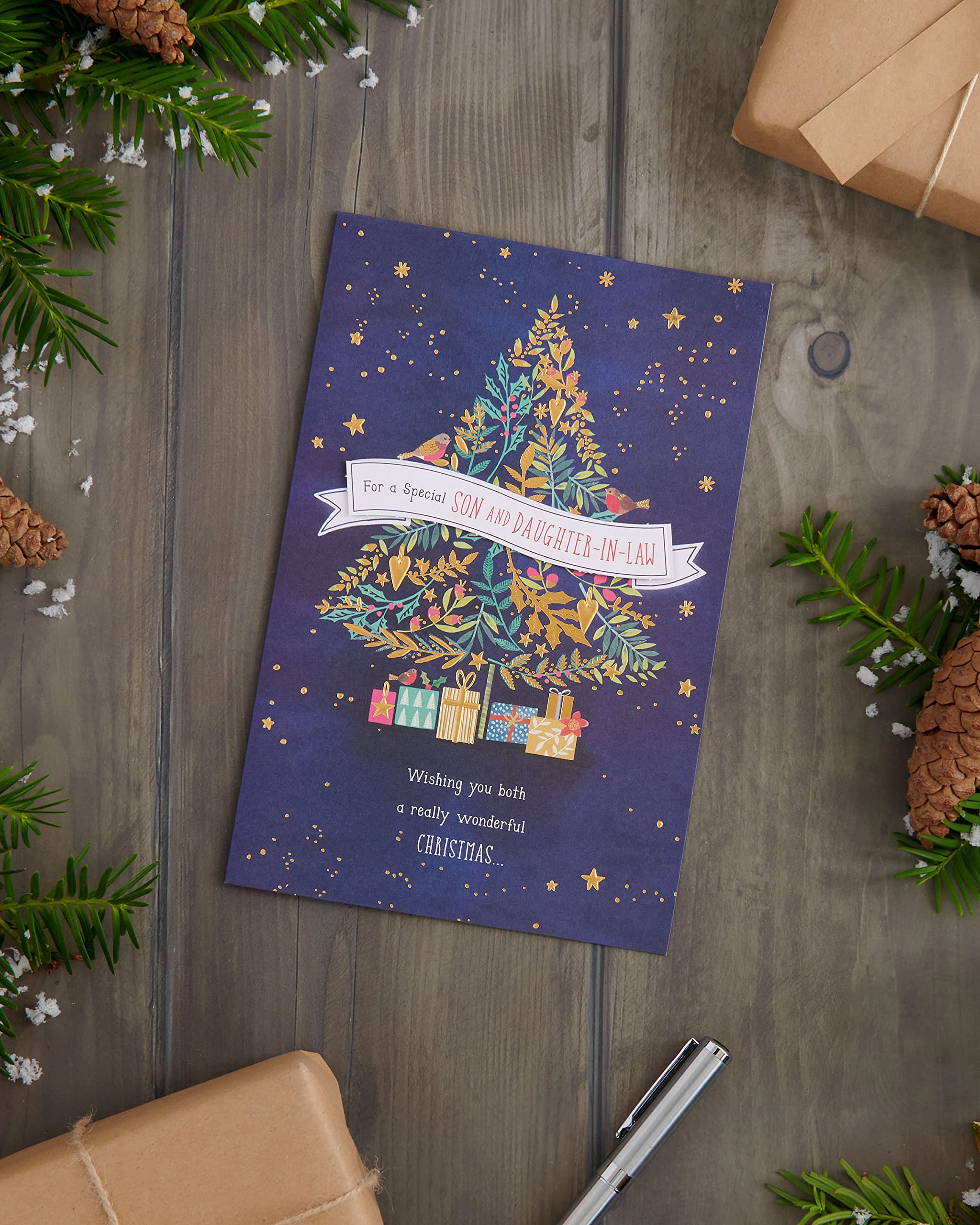 UK Greetings Biglietto di Natale per cognata e cognata – Design con porta decorata