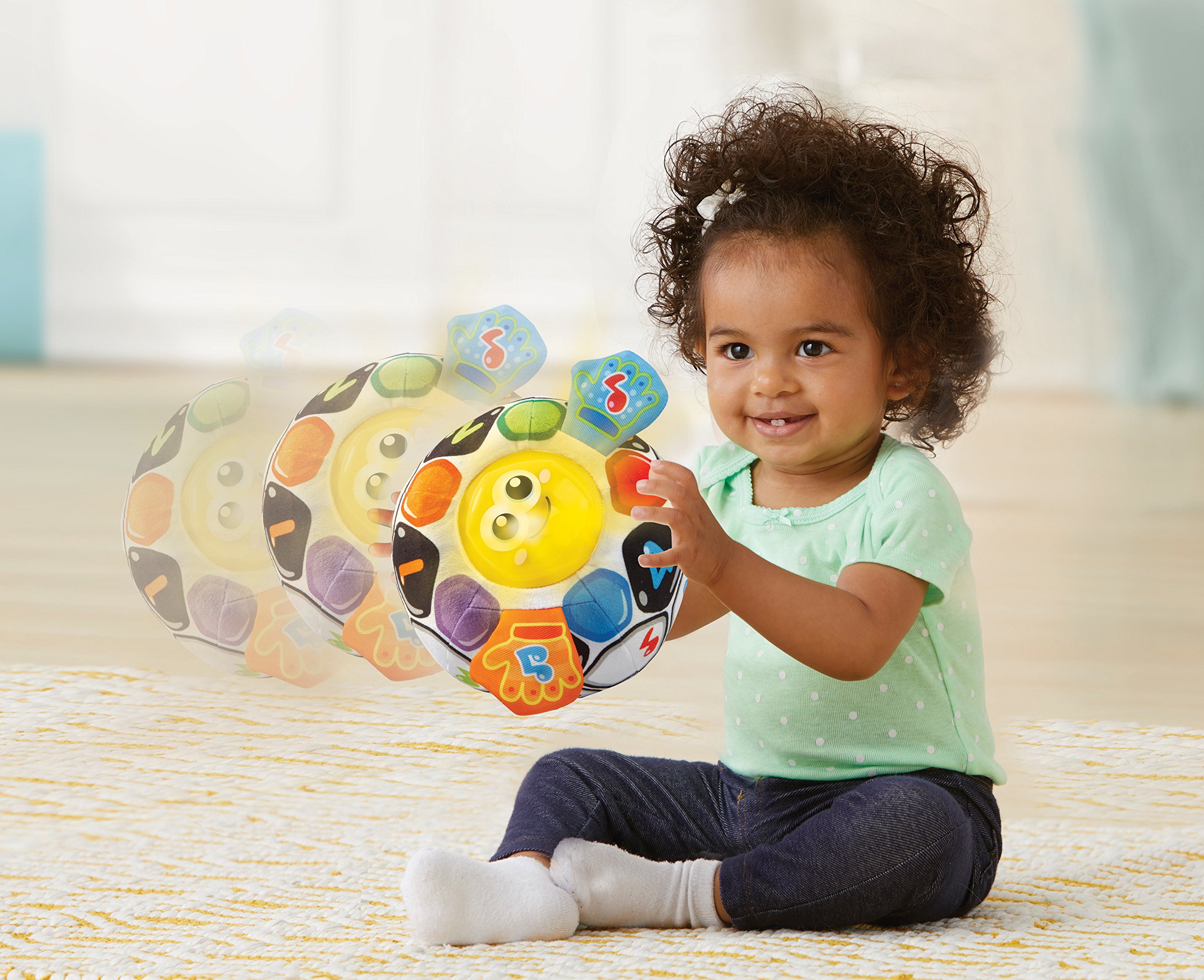 VTech Goal, Palla Interattiva, Gioco Educativo Bambino con Sensore di Movimento, Oltre 40 Canzoni e Suoni, Lavabile in Lavatrice, Palla Prime Scoperte, Lingua Italiana, Batterie Incluse, 6-36 Mesi