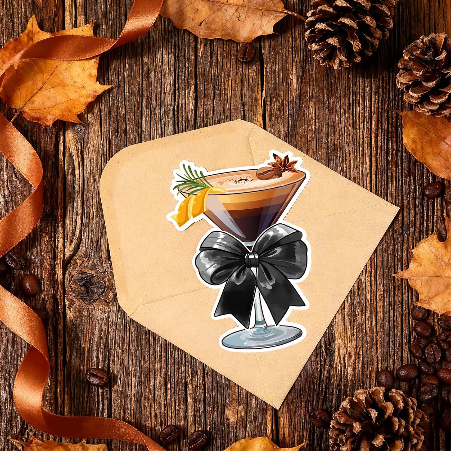 Espresso Martini Glass Shaped Invitations Card Funny Coffee Cocktail Card for Women Girl Best Friend Wife Sister Daughter a Tini Bit Older Birthday Gift Party Supplies Decorations image 3