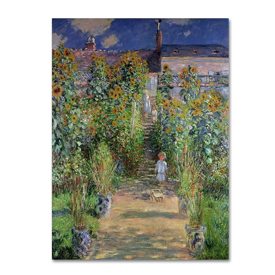 クロード・モネ、The Artist's Garden at Vetheuil The Artist's Garden at Vétheuil - モネ - 西洋画 - 名画