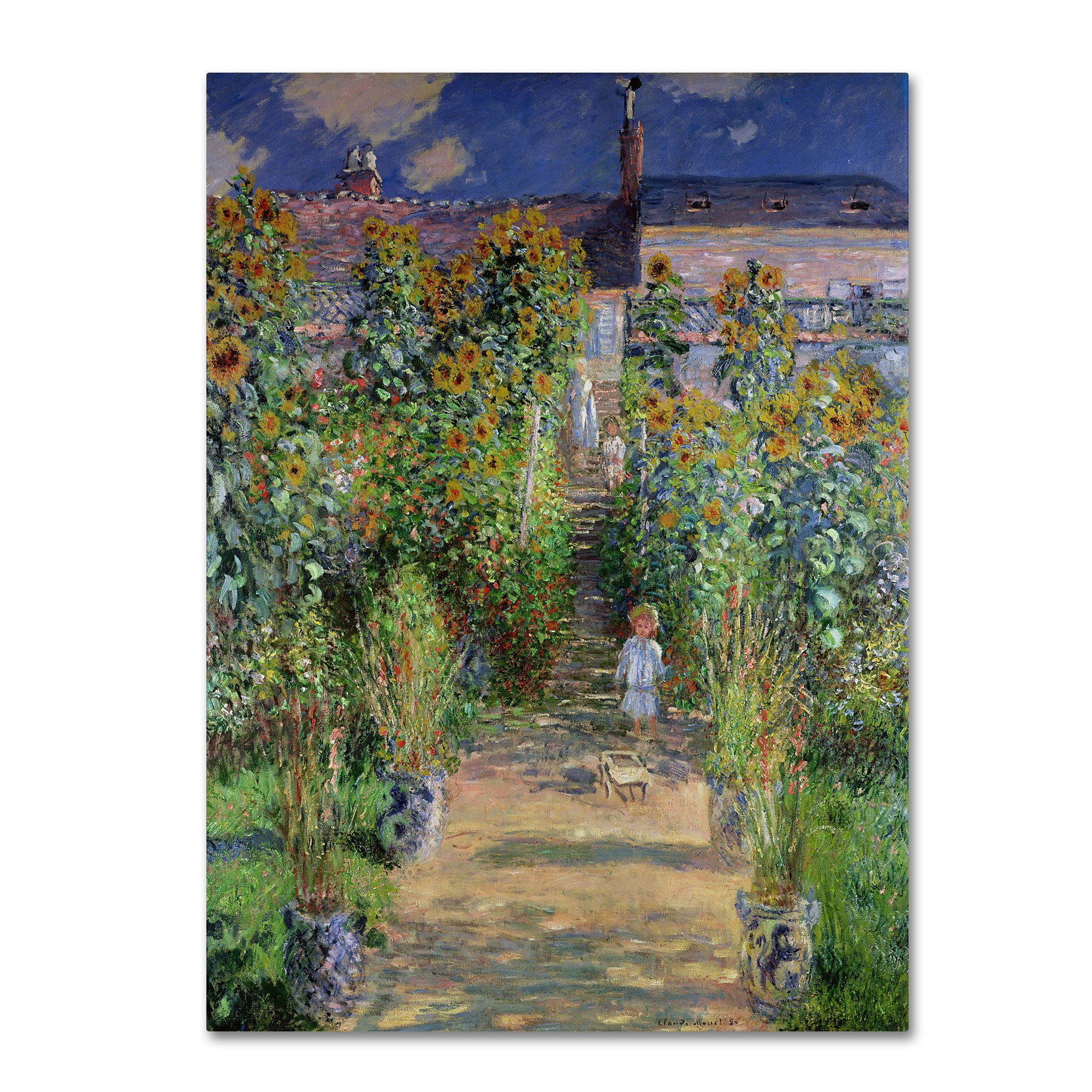 クロード・モネ、The Artist's Garden at Vetheuil The Artist's Garden at Vétheuil - モネ - 西洋画 - 名画