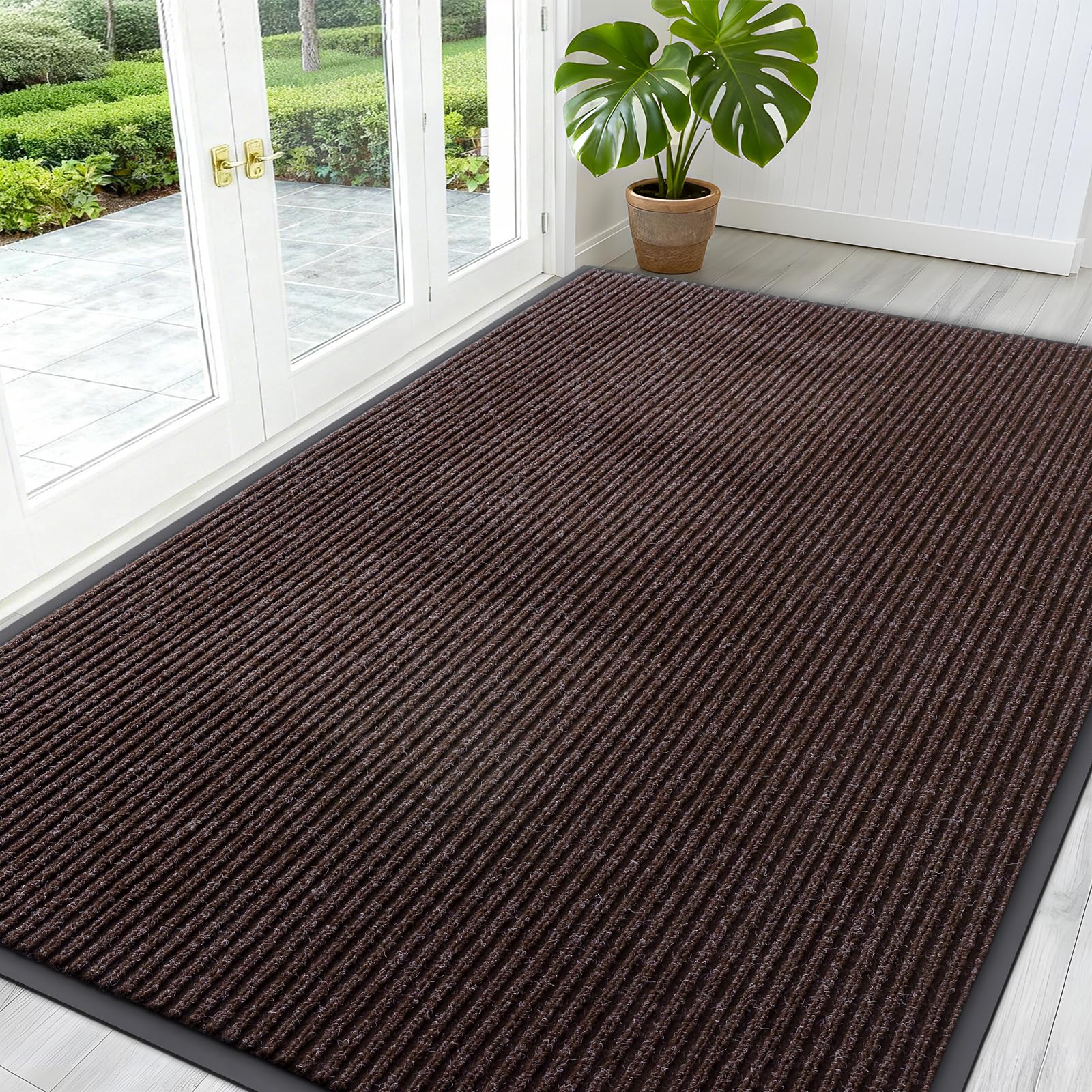 OLANLY Front Door Mat Indoor Outdoor Entrance, Waterproof Heavy Duty Doormat, Fade Resistant, Low Profile, Easy Clean Patio Porch Welcome Floor Mats for Entry, 29.5x17, Beige — view 22
