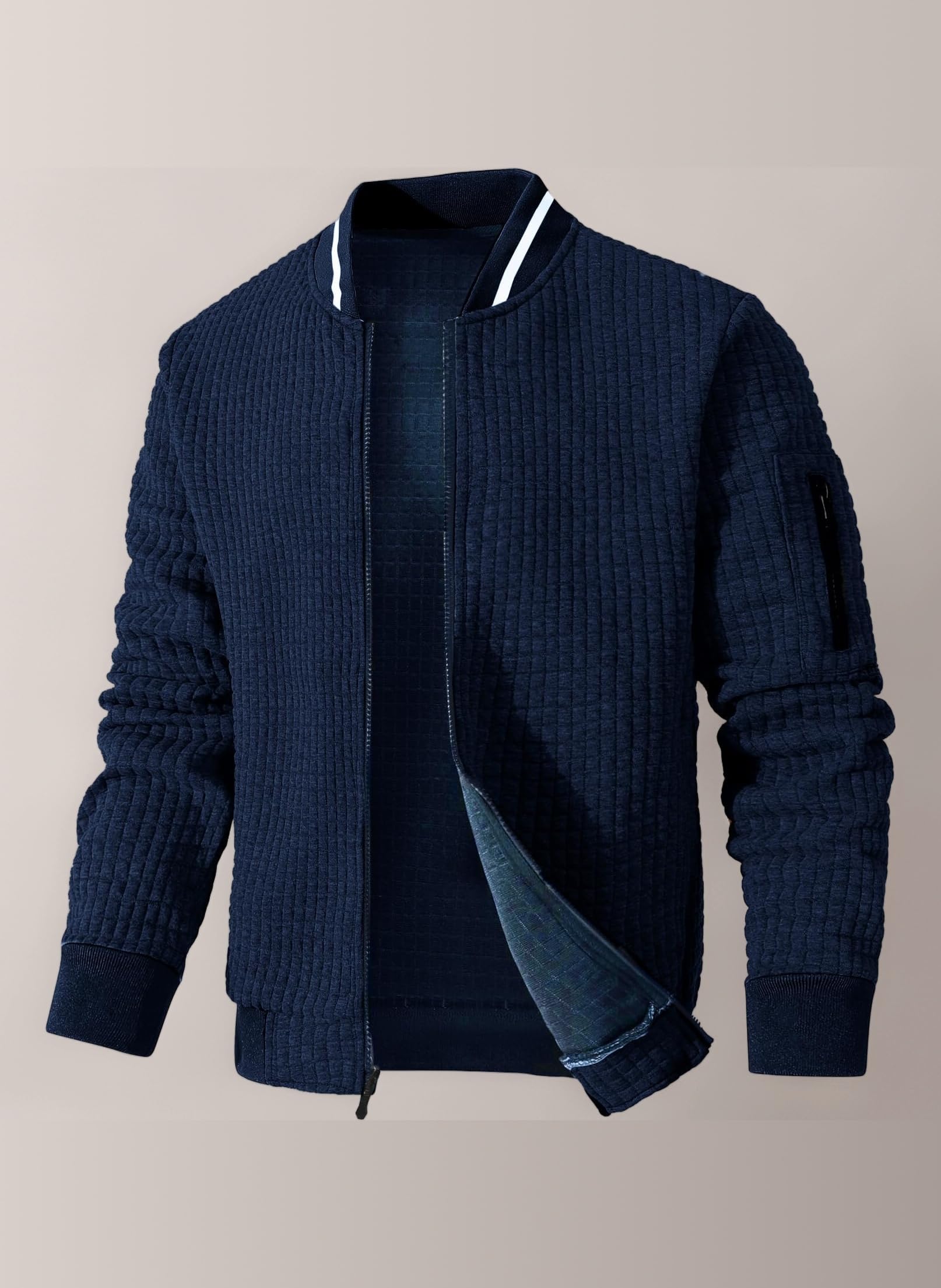 Mens Lightweight Jacket Casual Bomber Jacket Varsity Coat