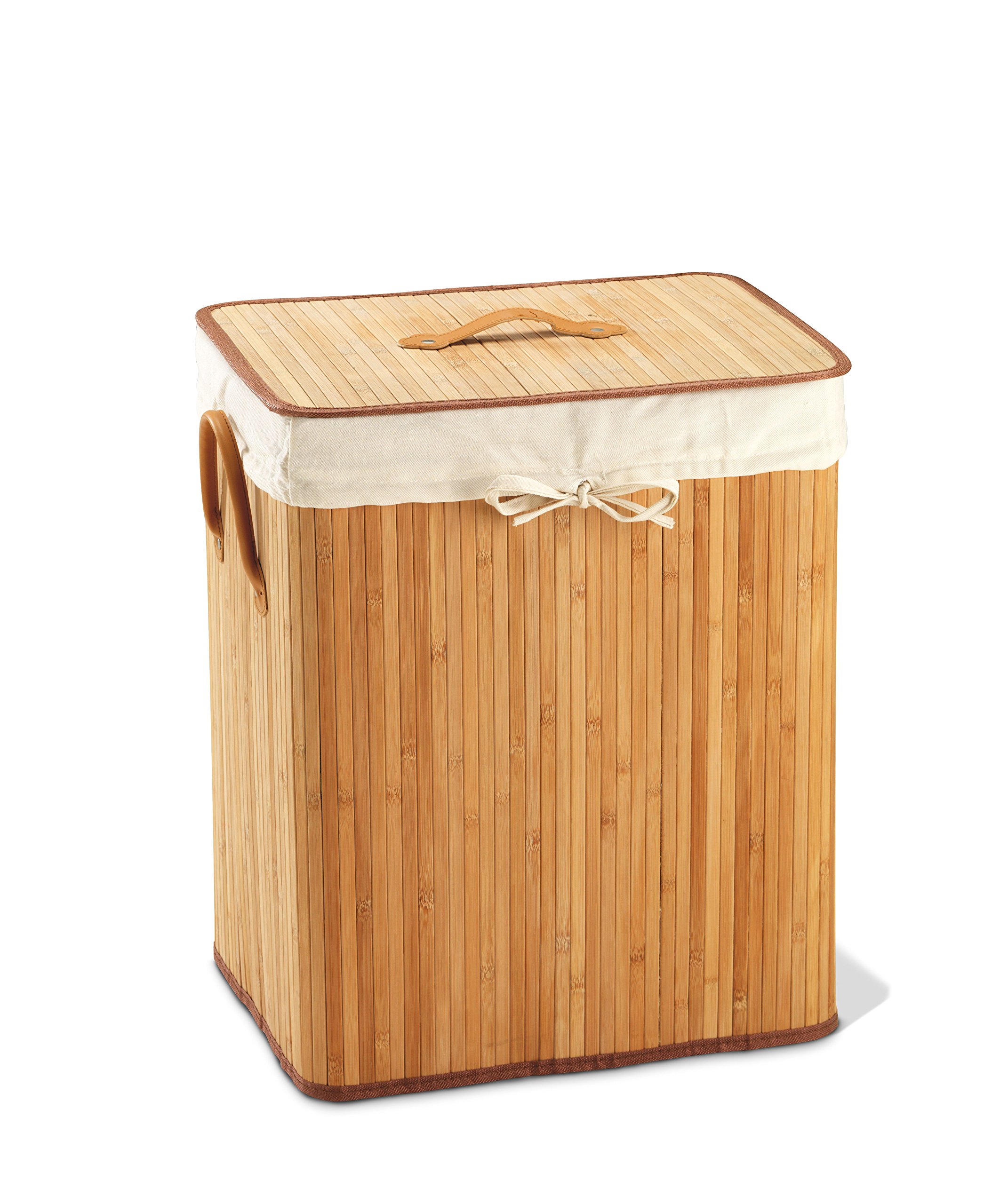 Panier à linge bambou rectangulaire pour sublimer l'ambiance de votre salle de bain
