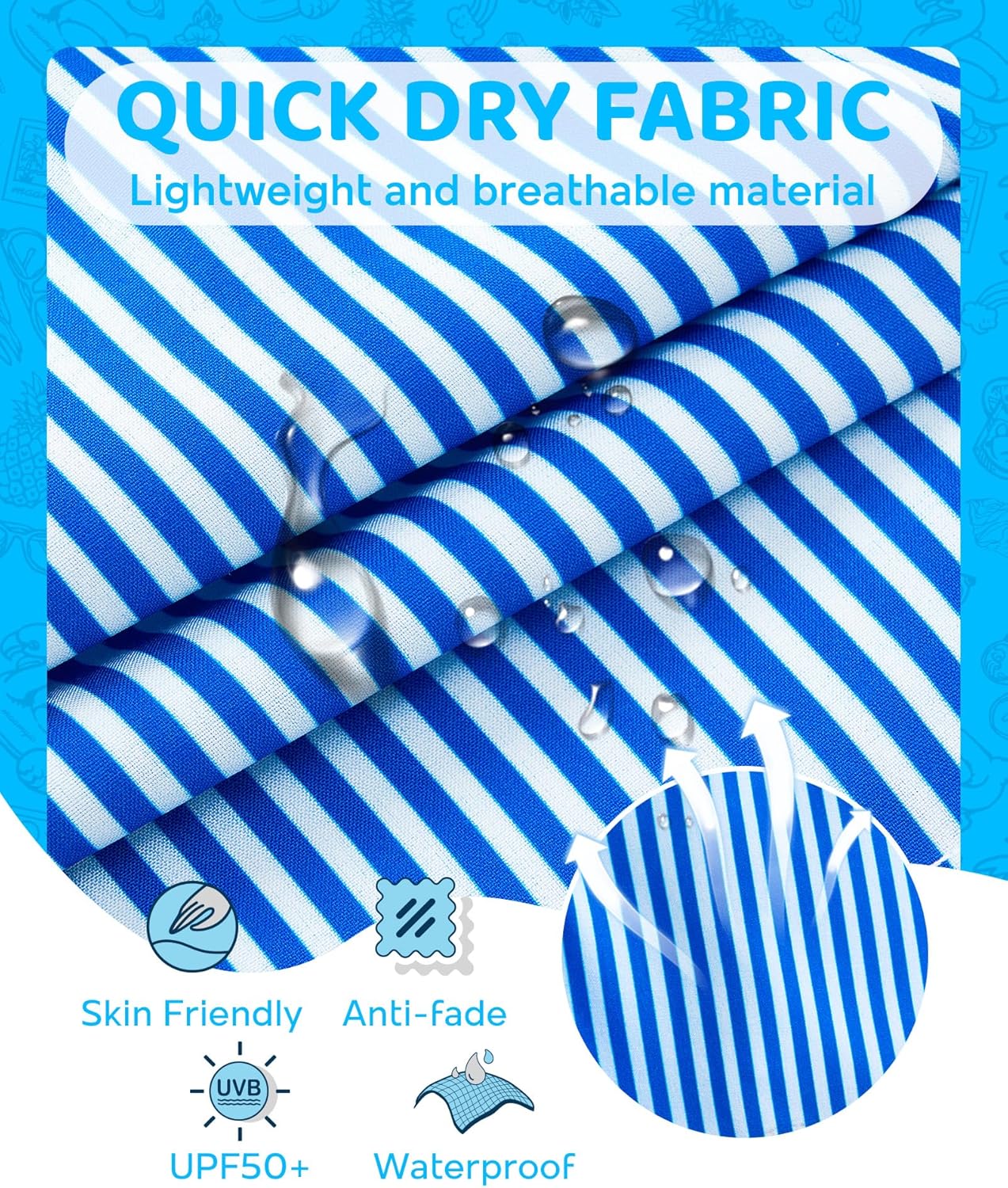 maamgic Boys Swim Trunks with Compression Liner 4-Way Stretch Quick Dry Bathing Suit Toddler Beach Shorts - Image 5