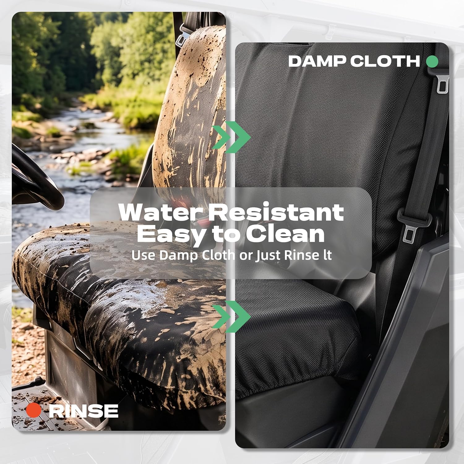 UTV Seat Covers Compatible with Pioneer 1000 1000-5 Front Seat 2016-2025 and Pioneer 1000-6 Front and Rear Seat 2016-2025, Scratch-Resistant Anti-UV Water-Repellent, Tight Fit