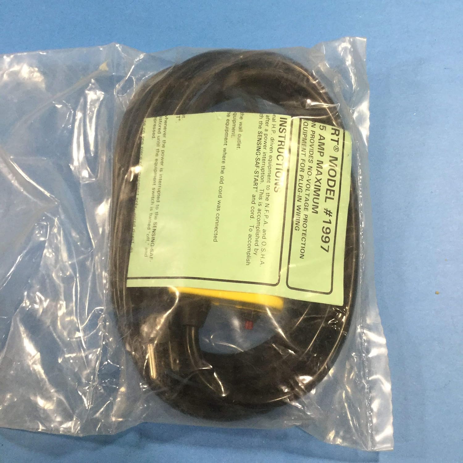 Pwr Cord, 5-15P, SJTO, 9.6 ft, 15A, 14/3, 120V