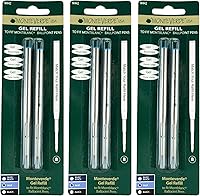 Vista 3 de Monteverde Broad - Recambio de bolígrafo de gel para bolígrafos de gel Montblanc, paquete de 6, azul (M443BU)