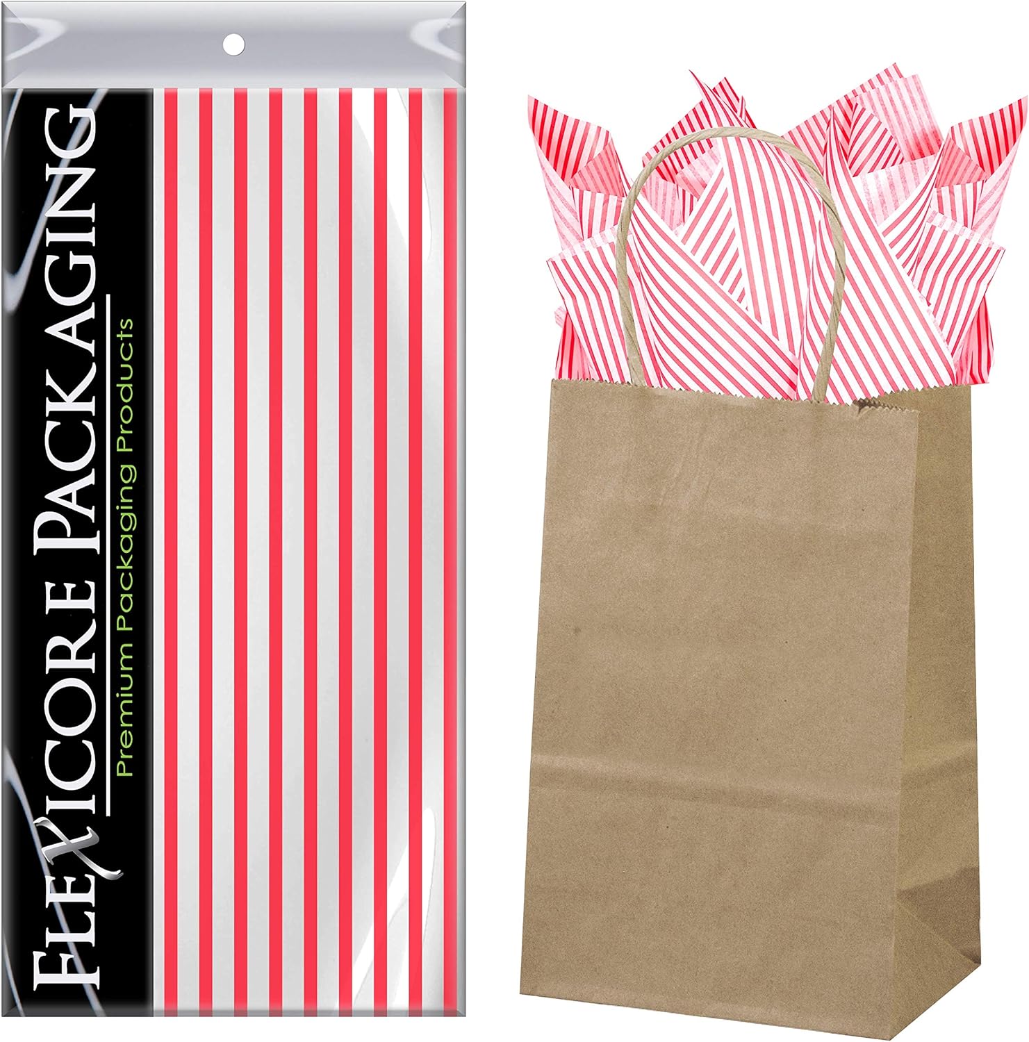 Flexicore Packaging Natural Brown Kraft Paper Gift Bags