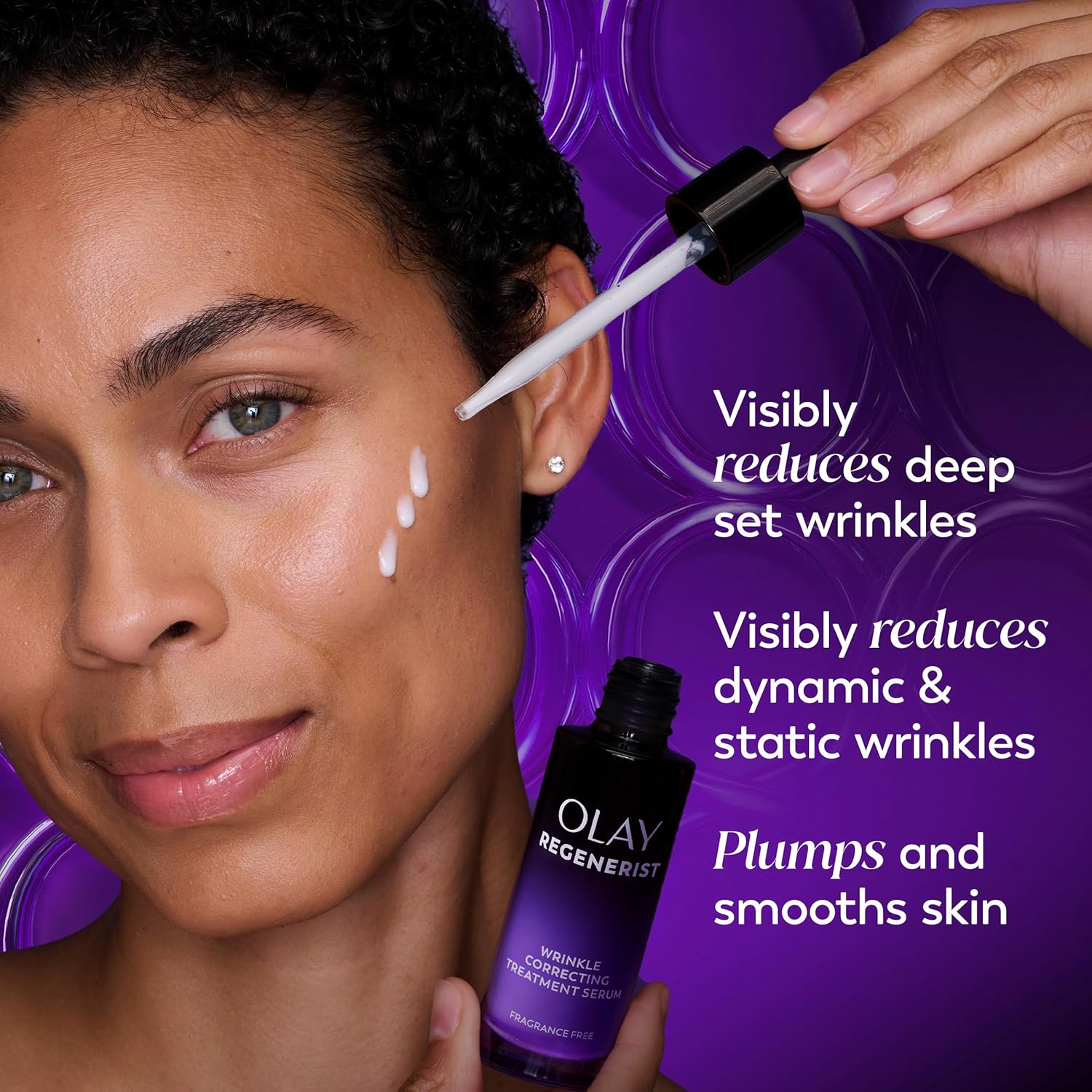 Olay Regenerist Resurfacing Retinol Serum, Renew, Anti-Wrinkle Serum for Women, Anti-Aging Skin Care, Advanced Night Repair, Fragrance-Free, Hexa-Repair Peptide & Pro-Retinol, 1.0oz - Image 3