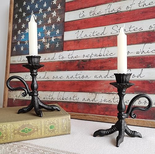 Miniatura 3 de Claw Foot Candlestick Holders - Feet Taper Candle Holders, Black Candlesticker Holders Set 2