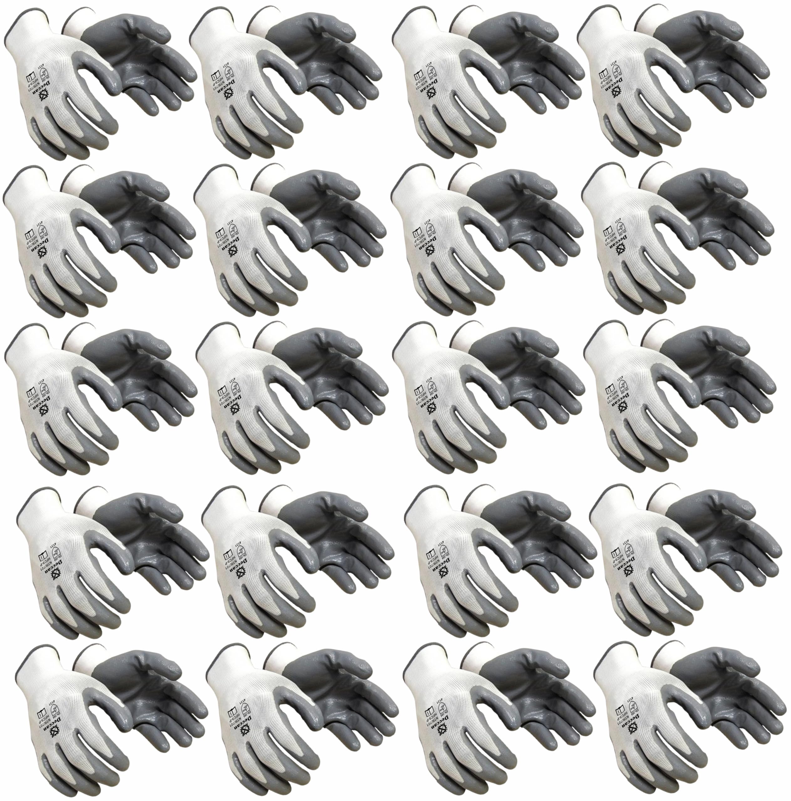 Nylon Cut Resistant Gloves – 20 Pairs White & Grey Safety Hand Gloves for Industrial & Home Use-image-39