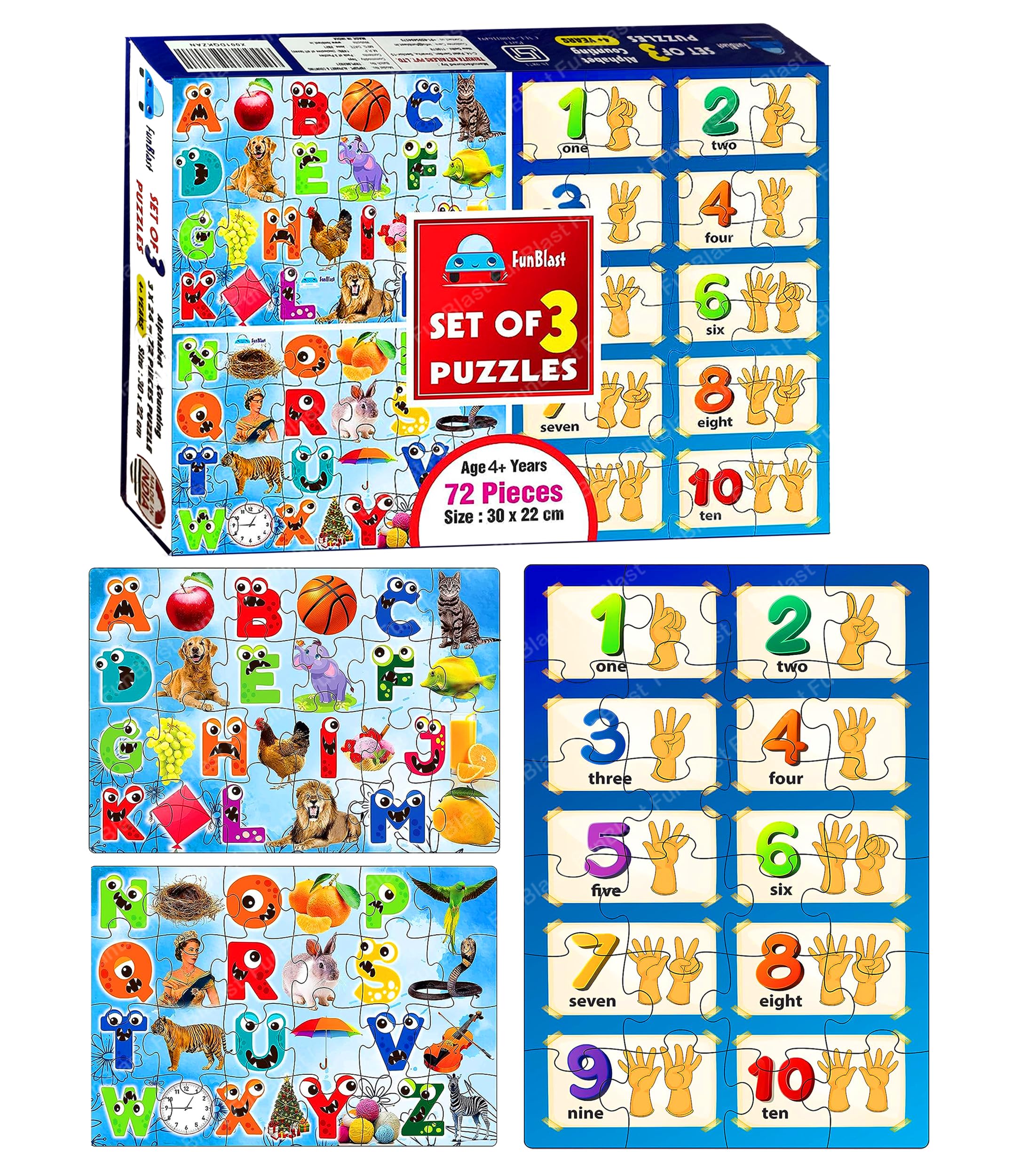 FunBlast Alphabet Jigsaw Puzzles for Kids, Alphabet and Numbers Learning Jigsaw Puzzle, ABC & 123 Puzzles, Kids Puzzles for 3+ Years (72 Pcs; Multicolor) (B0968H386T) Amazon Price History, Amazon Price Tracker