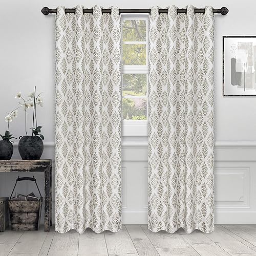 Superior Cortinas, Tratamientos de Ventana, Acentos, Cortinas Cocina, Dormitorio, Oficina, Ventanas de Sala, 8 Ojales, Elegante Formal, Cortinas