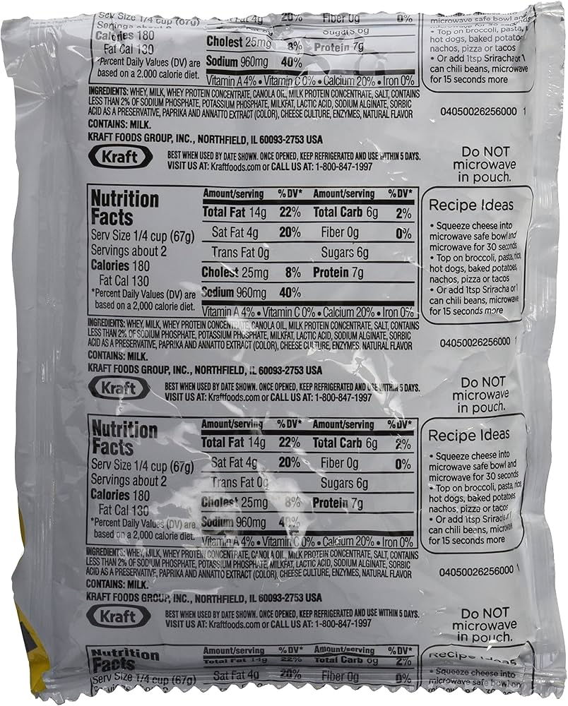 Amazon.com : New Lot of 4 VELVEETA Toppers Cheese Sauce Pouch ...