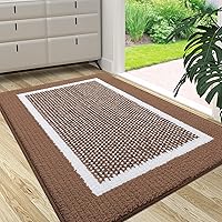 Vista 6 de Colorxy Tapete para puerta de interior, antideslizante, absorbente, resistente a la suciedad, tapetes resistentes de bajo perfil para interiores